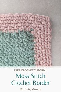 Moss Stitch Border - Simple Crochet Border for Blankets - Made by Gootie