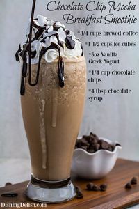 Chocolate Chip Mocha Breakfast Smoothie