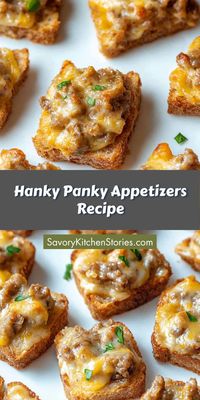 Searching for a tasty and easy appetizer that wows? Hanky Panky appetizers offer a mouthwatering mix of ingredients that will delight your taste buds. Make sure to save this recipe so you can impress at your next gathering!