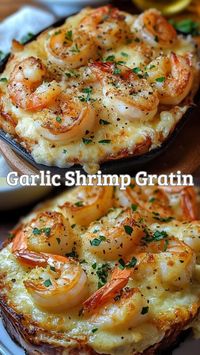 Delicious Garlic Shrimp Gratin Recipe - Easy & Flavorful! - Delicious Recipes - Easy Cooking Ideas and Tasty Dishes