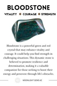 Unlock the powerful energy of Bloodstone! This striking crystal is known for its ability to purify and revitalize your mind, body, and spirit. Bloodstone is said to enhance courage, promote healing, and boost your inner strength. It may help you overcome obstacles, increase your energy levels, and bring clarity to your thoughts. Perfect for grounding and protection, Bloodstone could be your ultimate ally for transformation and vitality. Discover the dynamic power of Bloodstone today! 🌿🔮  #Bloodstone #CrystalHealing #Courage #Healing #InnerStrength #HealingCrystals #Grounding #Protection #EnergyBoost #Transformation