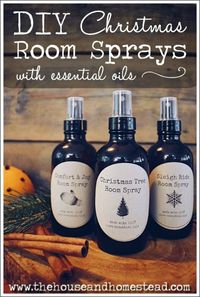 DIY Christmas Room Sprays with Essential Oils | The House & Homestead