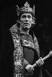 Peter O'Toole plays the title role in a production of Shakespeare's "Macbeth" at the Old Vic in London on Sept. 1, 1980.