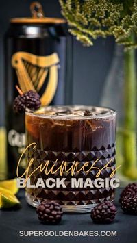 Black Magic Guinness Cocktail – the perfect drink to toast with on Saint Patrick’s Day.