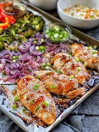 Healthy Sheet Pan Teriyaki Chicken and Vegetables