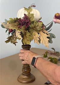 How to Make an Elegant Pumpkin Arrangement on a Candlestick | Hometalk