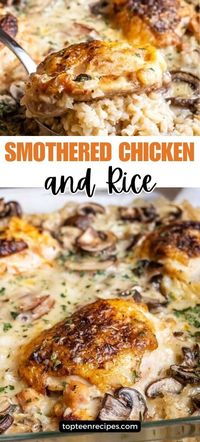 Smothered Chicken and Rice - Top Recipes