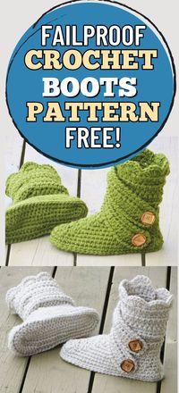 This crochet slipper boots free pattern will make the perfect gift for women. This simple DIY tutorial for crochet boties for women is easy to understand with lots of pictures. Try these chunky Ugg style boots today. crochet boots! crochet slippers|crochet womans boots| crochet slipper socks