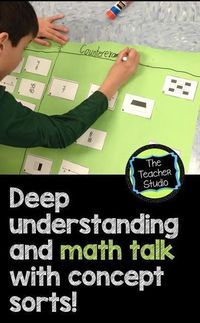 Concept Sorts--Deep Thinking about Fractions...So many textbook lessons fail to give our students the experiences of deep thinking and quality math talk.  Concept sorts DO this--so stop by this blog post to learn more!