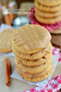 Maple Cinnamon Glazed Peanut Butter Cookies - Mom On Timeout @momontimeout