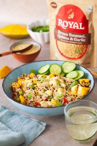 Tropical Brown Basmati Bowl with Creamy Curry Dressing : Authentic Royal®