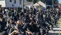 #change #protest #blackpeople As protesters gathered in Lafayette, Louisiana to demand justice for another Black man killed by police, among the crowd was a group of armed Black men and women who call themselves the "Not F**king Around Coalition" or NFAC. When two loud bangs rang out, although no one knew where the