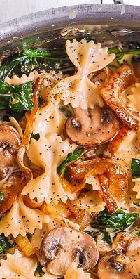 Creamy Bow Tie Pasta with Spinach