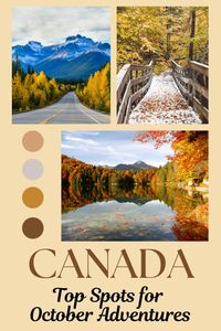 Canada in October is a dream for travel lovers! Uncover the top spots to experience breathtaking autumn scenery, cozy vibes, and unforgettable adventures. Whether you're into hiking, road trips, or just soaking in the fall foliage, these destinations have it all. Click this pin to see where you should go this October! 🍁🍂