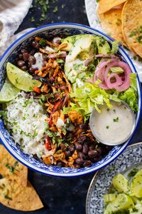 Shredded Tofu Burrito Bowls