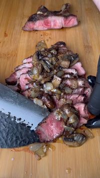 Looking for a show-stopping dinner idea? Dive into this mouthwatering Bone Marrow Mushroom and Onion Ribeye recipe! Perfectly smoked ribeye topped with savory mushrooms, onions, and decadent bone marrow. 🎥: burnt_pellet_bbq (IG)