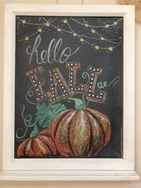 Chalkboard art fall