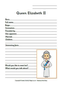 Queen Elizabeth II worksheet