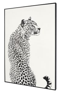 Show off your wilder side by hanging this canvas art piece of a prowling cheetah in your home. 28.3" x 1.9" x 40" Canvas/wood Spot clean Imported