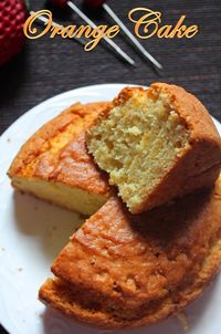 Eggless Fresh Orange Cake Recipe / Orange Yogurt Cake Recipe - Yummy Tummy