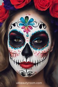 17 Pretty Sugar Skull Makeup Ideas for Halloween