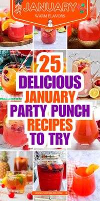 Ring in the new year with festive flair and 25+ January Party Punch Recipes that will keep your gatherings lively and refreshing. Whether you’re hosting a cozy winter gathering or a large celebration, party punches are a fun and easy way to serve drinks to a crowd. From fruity, non-alcoholic options to boozy concoctions with bold flavors, this collection offers something for every taste. These vibrant and delicious punch recipes will add a burst of color and flavor to your January celebrations, ensuring your party is the talk of the season.