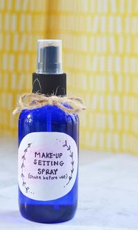 With only three ingredients you can make DIY setting spray at a fraction of the cost of the big makeup brand's versions. Easy to make and works great! Uses rosewater!