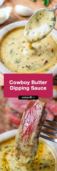 Cowboy Butter Dipping Sauce - This garlic butter dipping sauce is the bomb!