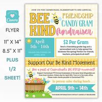 Be Kind Candy Gram Fundraiser Flyer Set – Simple Desert Designs