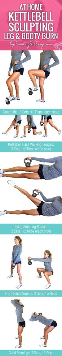 At-Home Kettlebell Leg Workout | Lauren Gleisberg | Bloglovin'