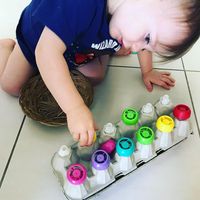 @when_hana_met_harry on Instagram: “🥣DIY Pouch Lid Match🥣 . I have the great pleasure of having a munchkin who is not a big eater, so I try and I try but I do keep pouches of…”