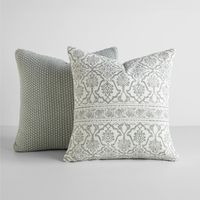 Introducing our pillow perfect duo: the ultimate home makeover combo! Elevate your home decor with our Seed Stitch Knit Acrylic Decor Throw Pillow and the Elegant Patterns Cotton Decor Throw Pillow with a removable cover. Our Seed Stitch Knit Pillow is pure luxury with its 100% acrylic cover and soft polyester liner. It's not only stylish but easy to care for with simple dry cleaning. Choose from a captivating array of colors to complement any decor and create an inviting atmosphere filled with