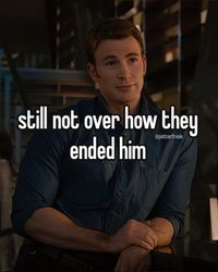 ‼️yap session‼️ like it ruined all his character development and he left bucky when bucky needed him most. he had a second chance at life, a new family, a new home, but still went back. i get that that woukd be incredibly hard for someone to leave behind, but still. steve even said in aou that he was home, right there with the avengers. i understand chris’s contract was up, but i feel liek they coukd of given him such a better ending 😔 || #marvel #steverogers #steve #endgame #movies