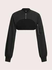 Black Casual Collar Long Sleeve Woven Fabric Plain Other Embellished Non-Stretch  Women Clothing