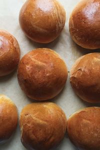 Sweet, buttery brioche rolls are perfectly tender.  This traditional French bread is made into rolls perfect breakfast, as an accompaniment to any meal, or as a sandwich roll. #briochebread #briocherolls