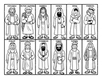 Coloring Page of Jesus' Twelve Disciples - 126584206