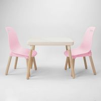 3pc Kid Century Modern Table and Chair Set Pink - B. Spaces