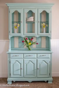 Paint vintage furniture in non-neutral colors for a breath of fresh spring air.