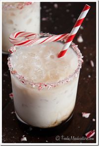 Peppermint White Russian, I prefer to just add Torani's peppermint syrup instead of shnapps.