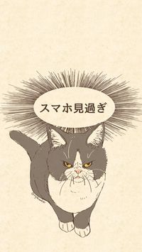 【スマホ見過ぎを注意！】猫に叱られたい人のためのロック画面が話題に！ | こぐま速報