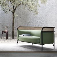 Targa 2-Seat Sofa in Green Gebrüder Thonet Vienna GmbH (GTV) – Wiener GTV Design - Artemest