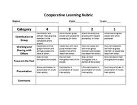 This cooperative learning rubric is used to assess students on their performance in group activities. ...