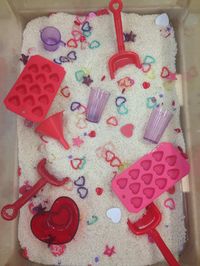 Valentine's Day sensory table