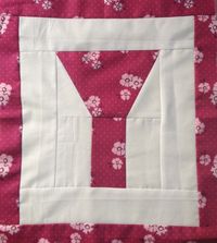 Free Letter Y alphabet quilt block pattern