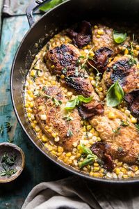 garlic butter creamed corn chicken