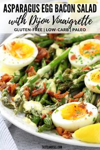 Asparagus, green bean and egg salad with Dijon vinaigrette