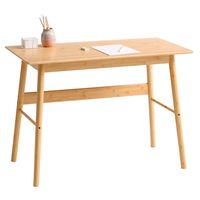 Foundry Select Computer Desk Study Writing Table - Bamboo Wooden Furniture For Home Office | Wayfair