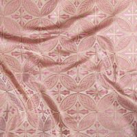 Pink and Metallic Gold Medallion Jacquard