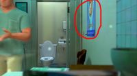 finding nemo, film, disney, pixar - There's some debate as to whether this poster of a large mouse on a fork near the bathroom in the dentist's office is a reference to "Ratatouille," which would come out 4 years later