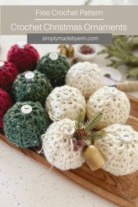 Crochet Christmas Ornaments Pattern | Simply Made by Erin